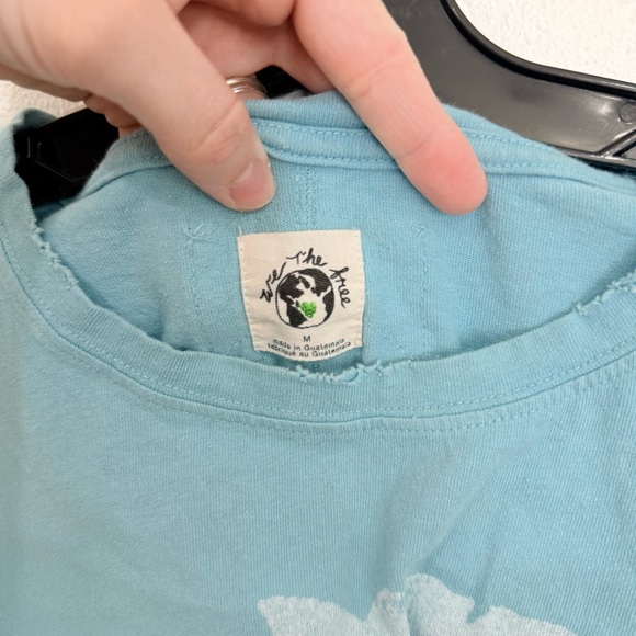 NWOT Free People We The Free Floral Painted Tee Oversized Women’s size Medium - Picture 6 of 6